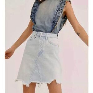 We The Free Going Rogue Distressed Mini Skirt